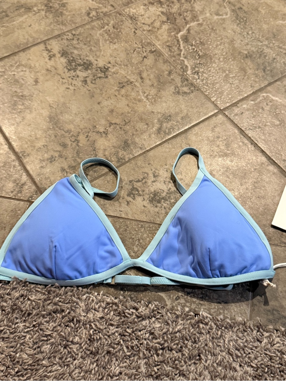 🐈Quicksilver Lowers Bikini top Ultra Marine Blue Triangle Bikini Top